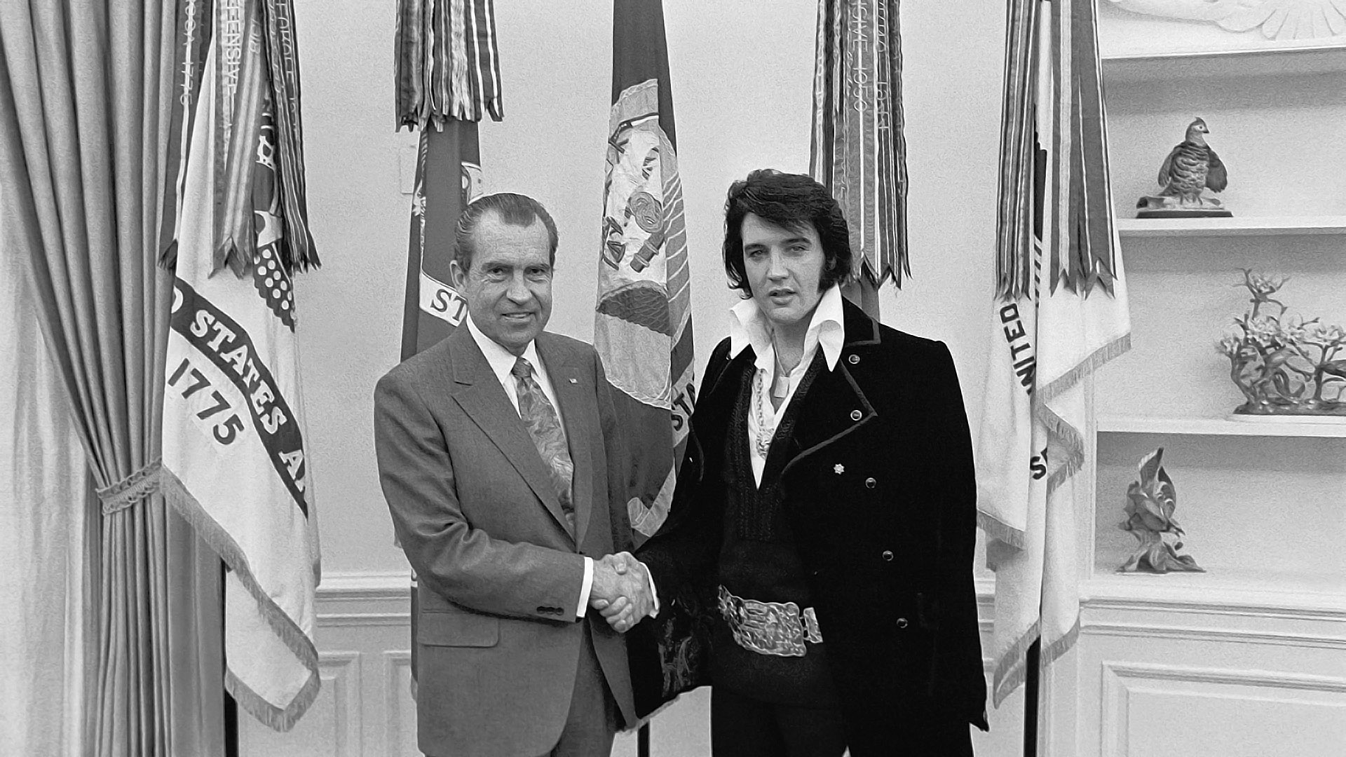 21. Dezember 1970: US-Präsident Richard Nixon und Elvis Presley im Oval Office