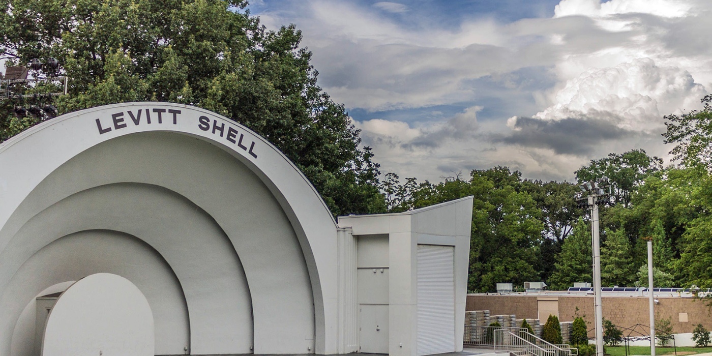 Die Levitt Shell (früher Overton Park Shell) gehört zu einem der Wahrzeichen von Memphis, TN